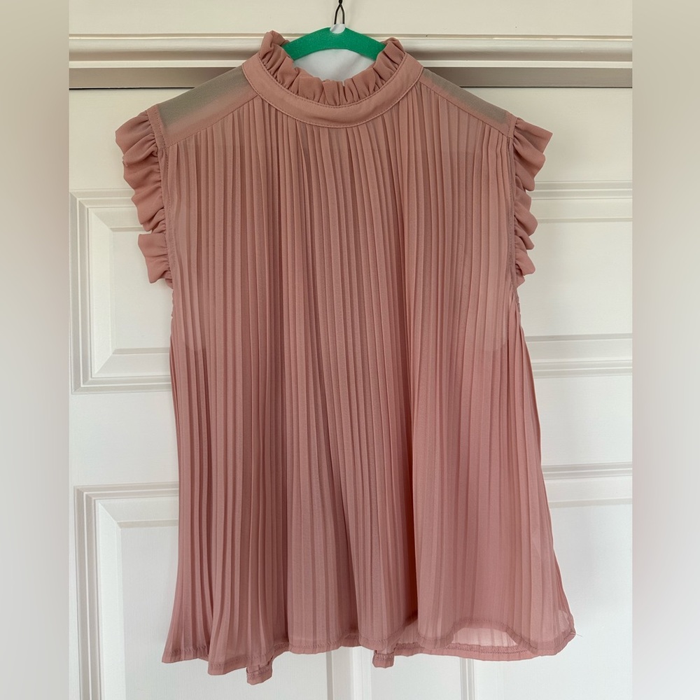 Mele e Pere Ruffled Blush Blouse